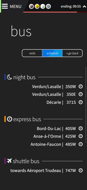 bus bus schedule